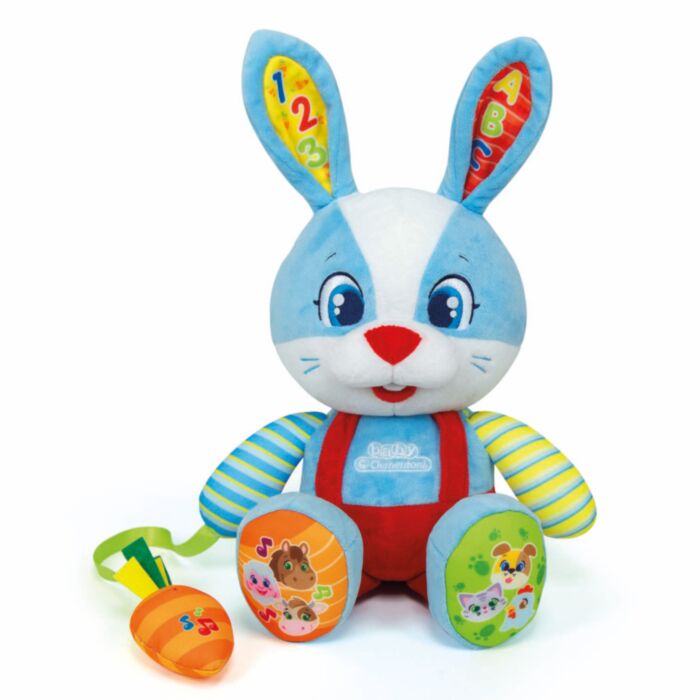 Baby Clementoni Educational Baby Toddler Interactive Plush Rabbit For 10+ Months