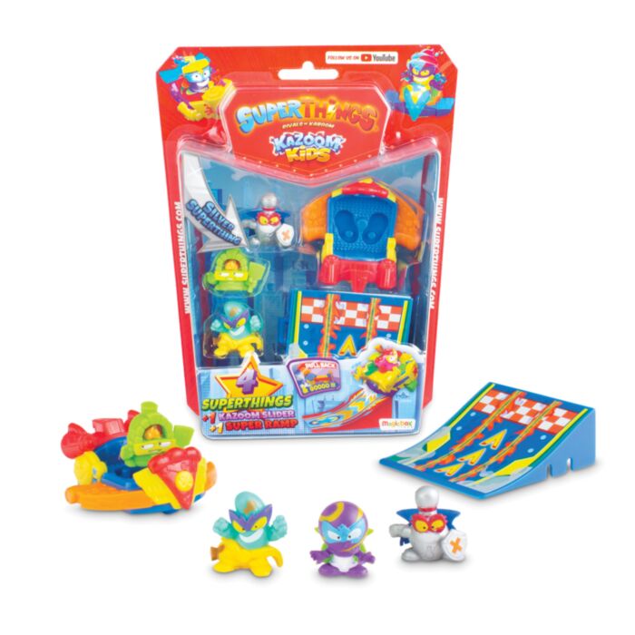 Superthings Kazoom Kids Blister 4 Collectible Figures With Accessories For Ages 3+