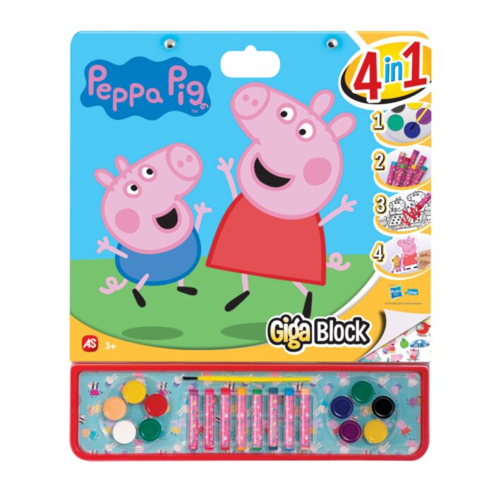 Giga Block Σετ Ζωγραφικής Peppa Pig 4 Σε 1 Για 3+ Χρονών