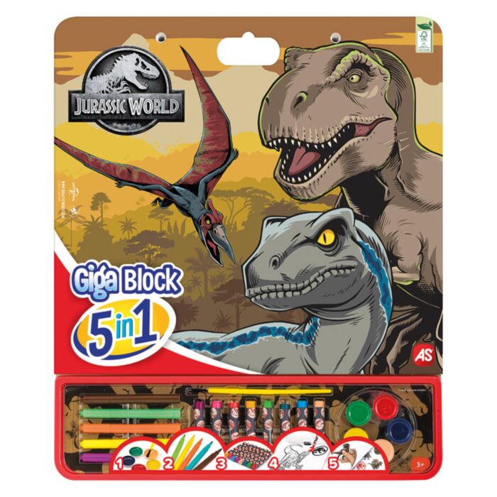 Giga Block Drawing Set Jurassic World 5 In 1 For Ages 3+