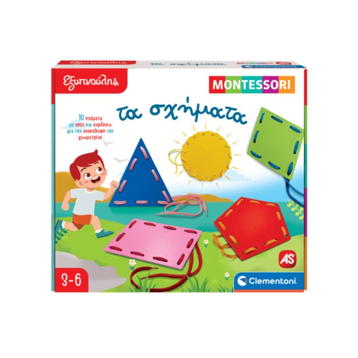 Sapientino Educational Game Montessori Shapes And Laces For Ages 3+