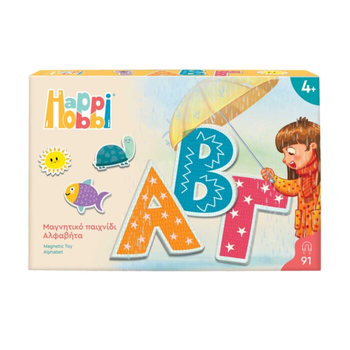 HappiHobbi Alphabet 91 Educational Paper Magnets For Ages 4+