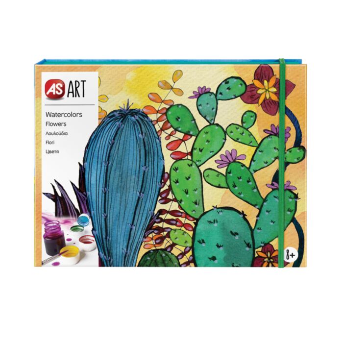 AS Art Watercolors Flowers For Ages 8+