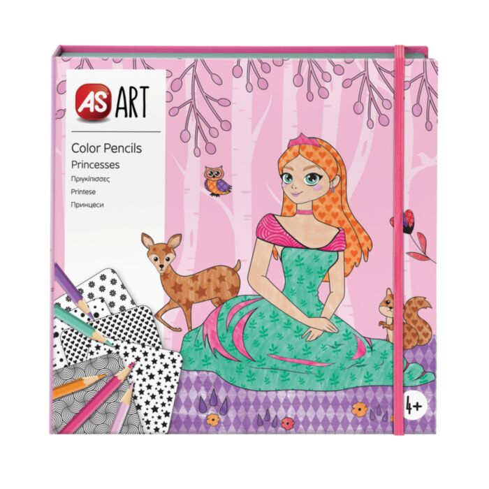 AS Art Colored pencils Princesses For Ages 4+