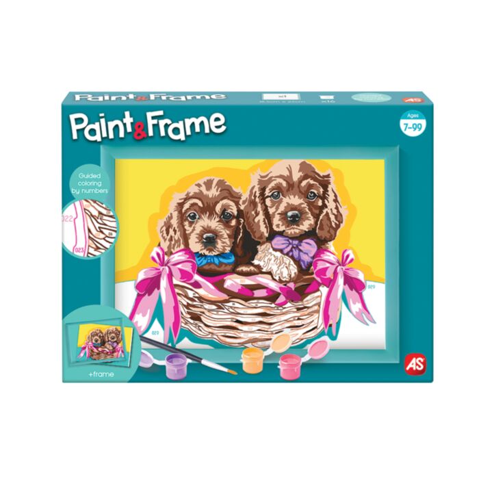 Paint & Frame Ζωγραφίζω Με Αριθμούς Αdorable Puppies Για Ηλικίες 9+ Χρονών