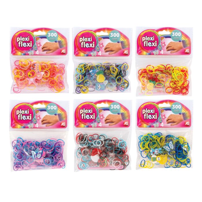 AS Plexi Flexi Pack With 300 Looms & 4 Charms For Ages 5+