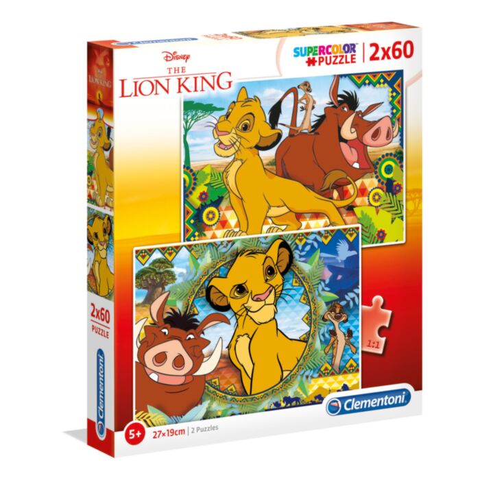 Clementoni Παιδικό Παζλ Super Color Lion King 2x60 τμχ