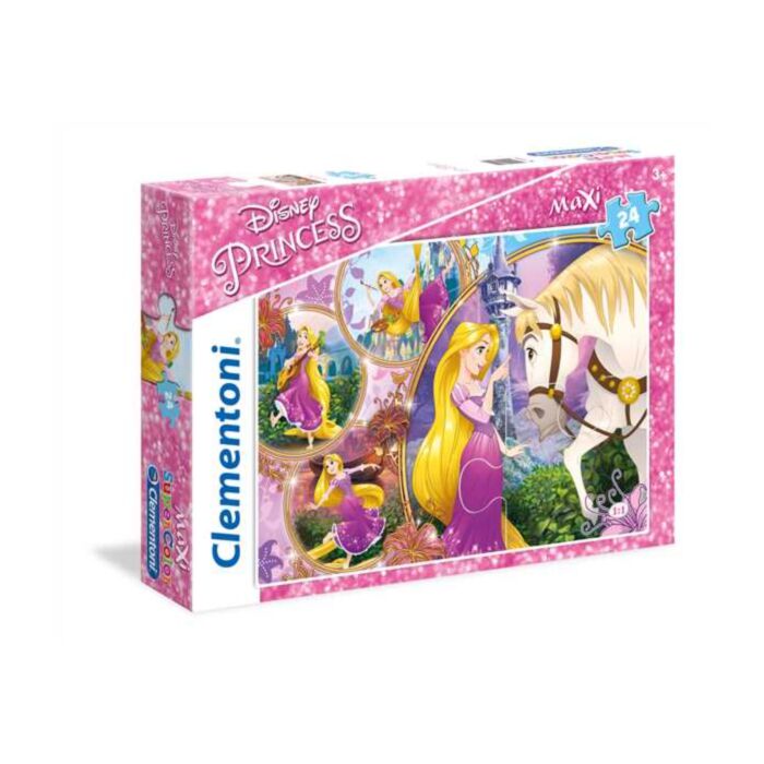 Clementoni Παιδικό Παζλ Maxi Super Color Disney Princess: Μαλλιά Κουβάρια 24 τμχ