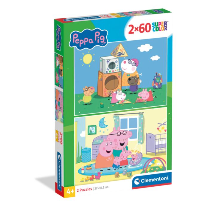 Clementoni Kids Puzzle Super Color Peppa Pig 2x60 pcs