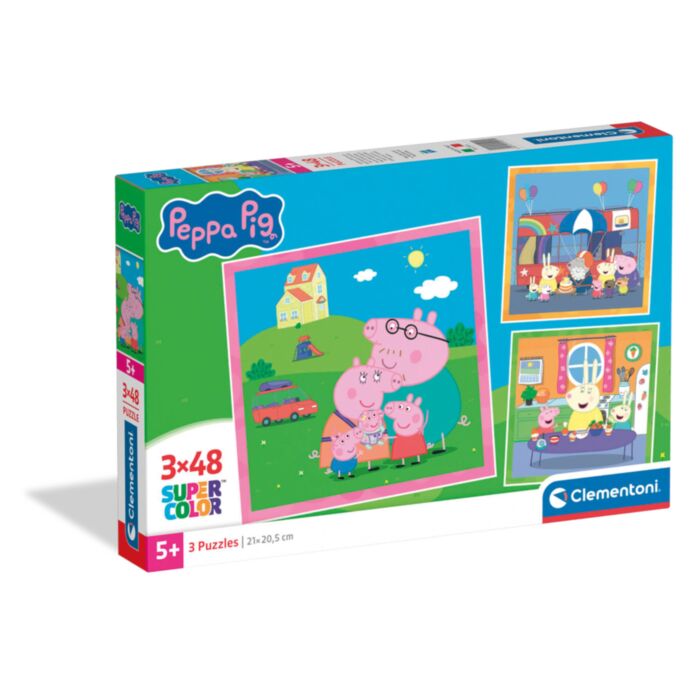 Clementoni Kids Puzzle Super Color Peppa Pig 3x48 pcs