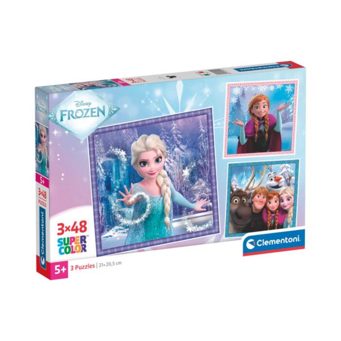 Clementoni Kids Puzzle Super Color Disney Frozen 3x48 pcs