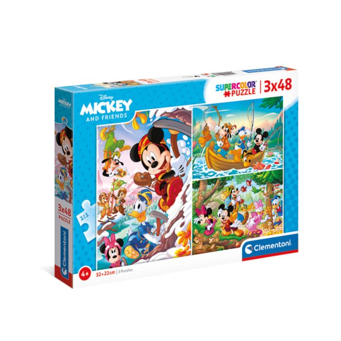 Clementoni Kids Puzzle Super Color Mickey And Friends 3x48 pcs