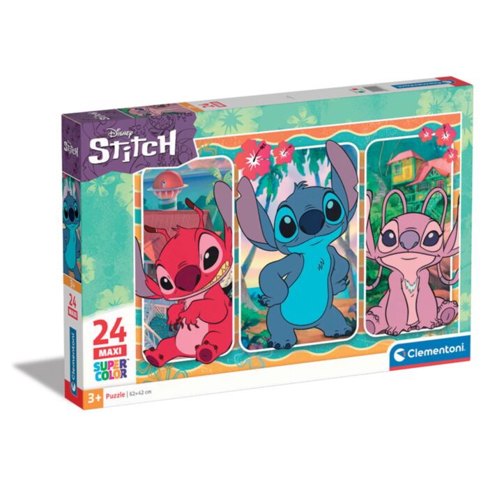 Clementoni Kids Puzzle Maxi Super Color Disney Stitch 24 pcs