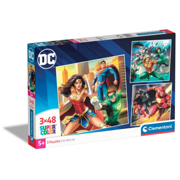 Clementoni Παιδικό Παζλ Super Color DC Comics Justice League 3x48 τμχ