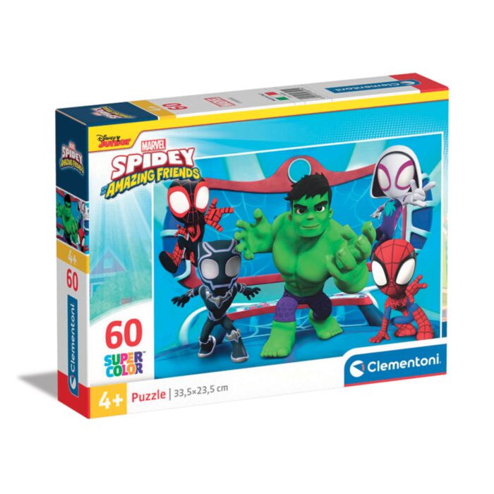 Clementoni Παιδικό Παζλ Super Color Marvel Spidey Και Οι Απίθανοι Φίλοι Του 60 τμχ