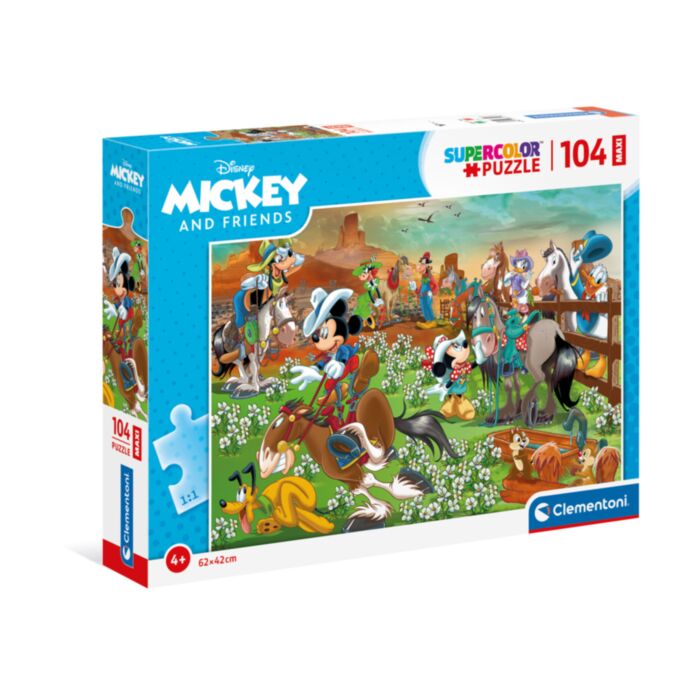 Clementoni Παιδικό Παζλ Maxi Super Color Mickey And Friends 104 τμχ