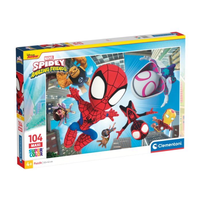 Clementoni Kids Puzzle Maxi Supercolor Marvel Spidey And His Amazing Friends 104 pcs