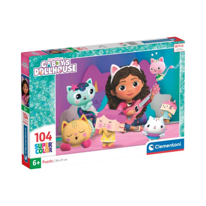 Clementoni Kids Puzzle Super Color DreamWorks Gabby's Dollhouse 104 pcs