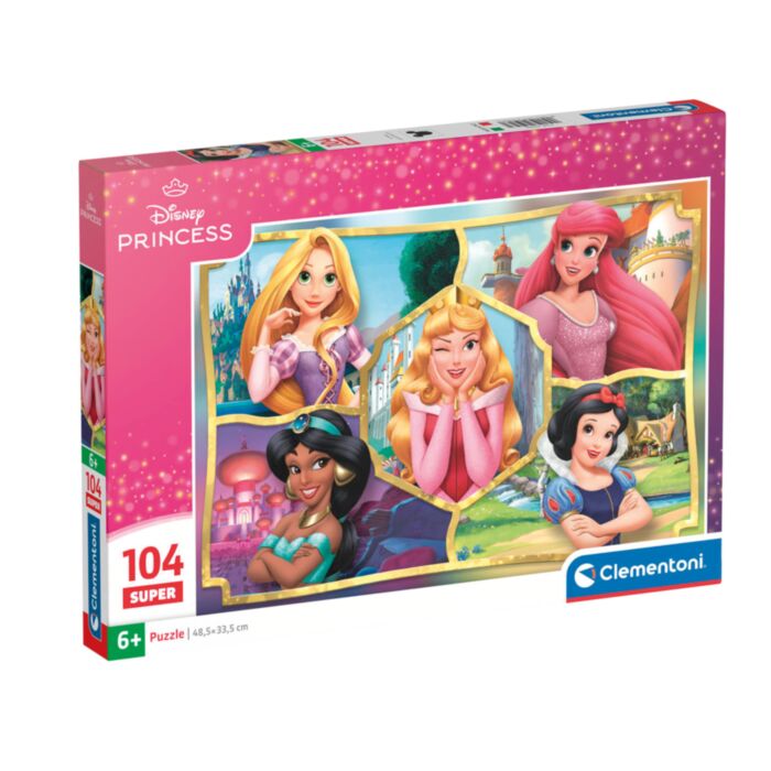 Clementoni Kids Puzzle Super Color Disney Princesses 104 pcs