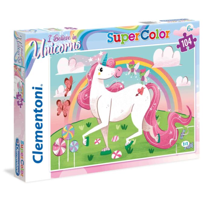 Clementoni Παιδικό Παζλ Super Color I Believe In Unicorns 104 τμχ