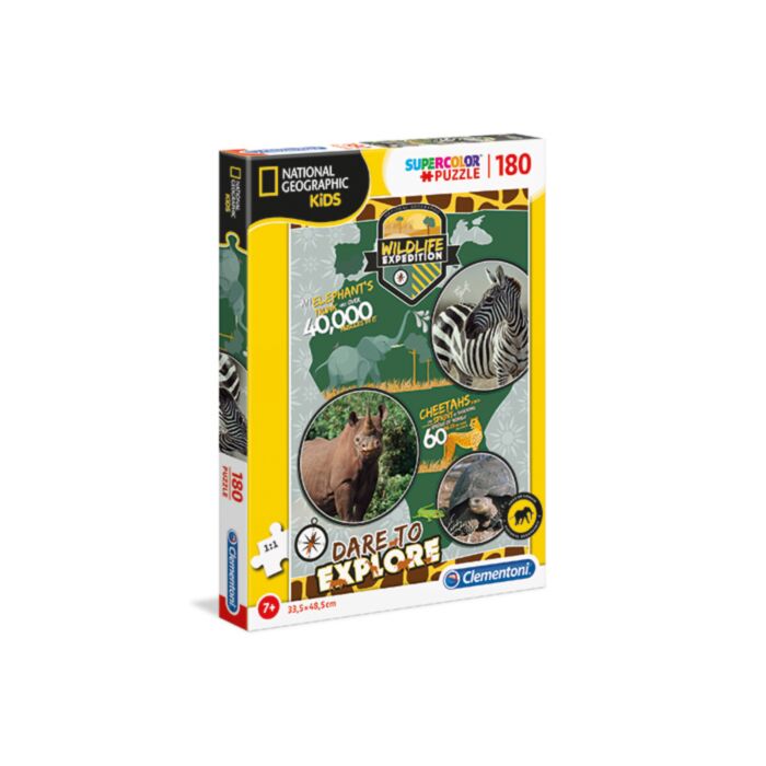 Clementoni Παιδικό Παζλ Super Color National Geo Kids Wildlife 180 τμχ