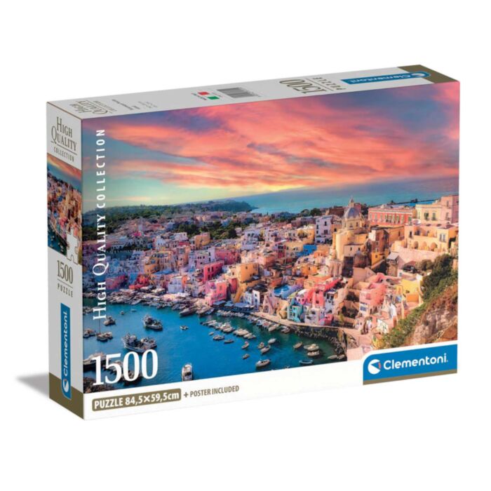 Clementoni Puzzle High Quality Collection Prosida's Island 1500 pcs - Compact Box