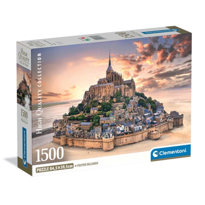 Clementoni Puzzle High Quality Collection Rising of Saint Michel 1500 pcs - Compact Box