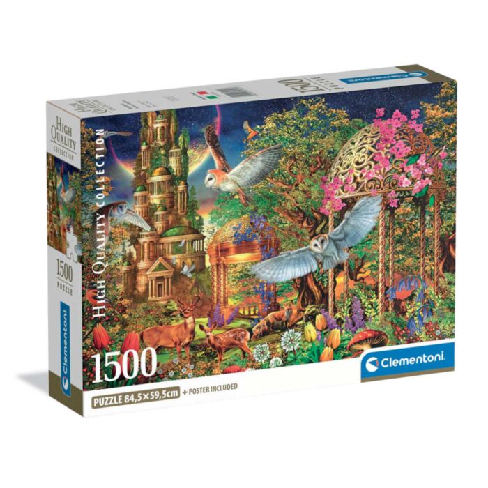 Clementoni Puzzle High Quality Collection Fantastic Wooden Garden 1500 pcs - Compact Box