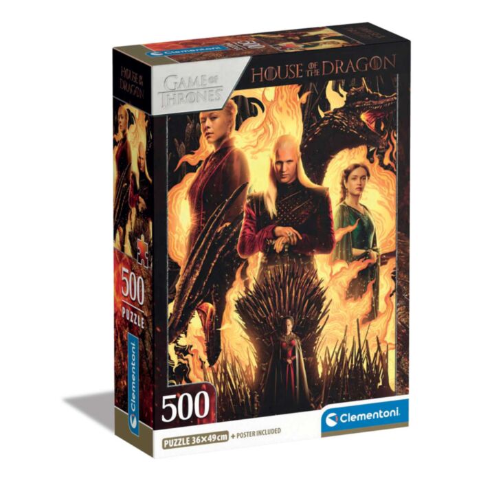Clementoni Puzzle House of the Dragon 500 pcs - Compact Box