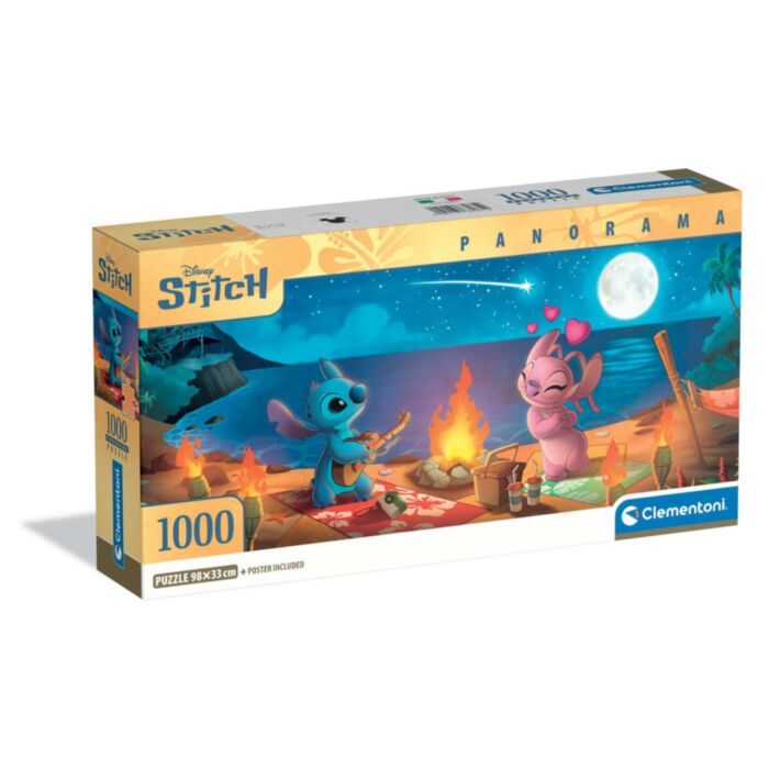 Clementoni Puzzle Panorama High Quality Collection Disney Stitch 1000 pcs - Compact Box