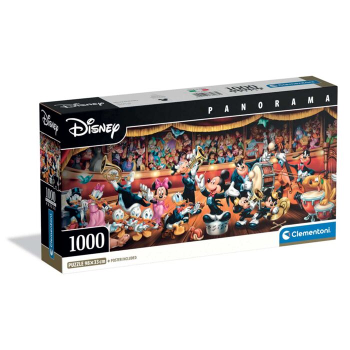Clementoni Puzzle Panorama High Quality Collection Disney Ορχήστρα 1000 pcs - Compact Box