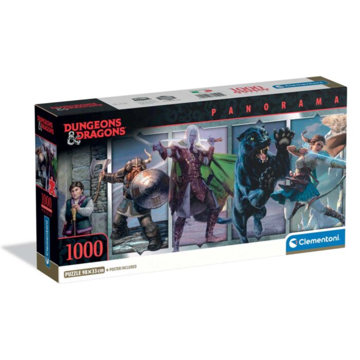 Clementoni Puzzle Panorama High Quality Collection Dungeons & Dragons 1000 pcs - Compact Box