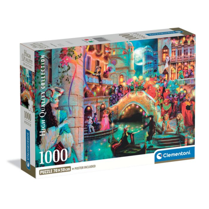 Clementoni Παζλ High Quality Collection Βενετσιάνικο Καρναβάλι 1000 τμχ - Compact Box