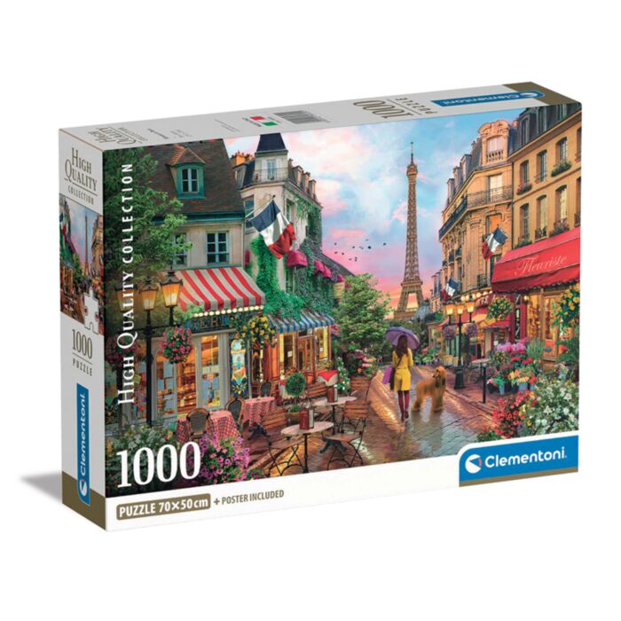 Clementoni Παζλ High Quality Collection Flowers In Paris 1000 τμχ - Compact Box