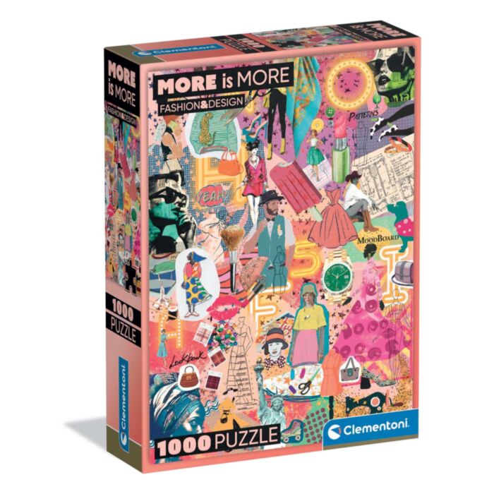 Clementoni Puzzle More is More Collection Fashion & Design 1000 pcs - Compact Box