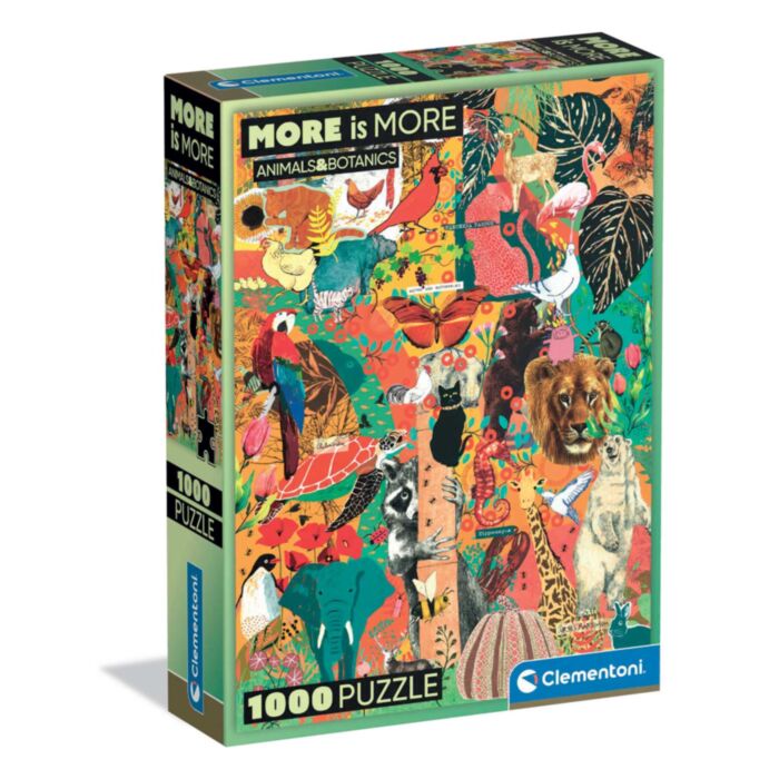 Clementoni Παζλ More is More Collection Animals & Botanics 1000 τμχ - Compact Box