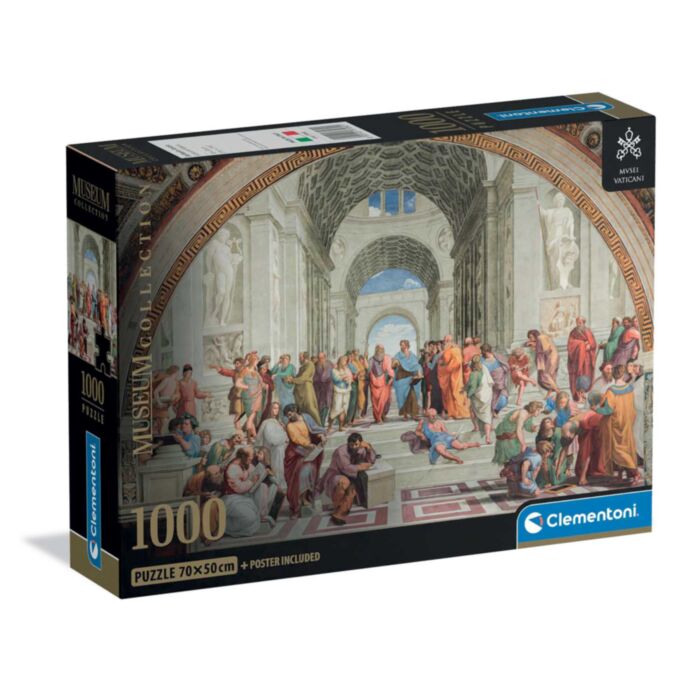 Clementoni Παζλ Museum Collection Raffaello: Η Σχολή των Αθηνών 1000 τμχ - Compact Box