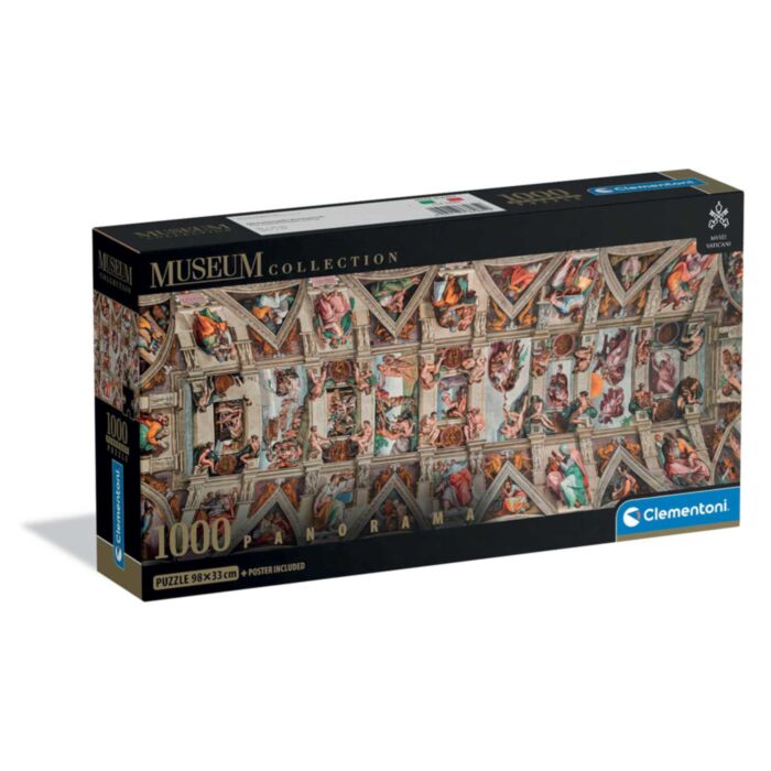 Clementoni Παζλ Museum Collection Panorama Michelangelo: Θόλος της Καπέλα Σιξτίνα 1000 τμχ - Compact