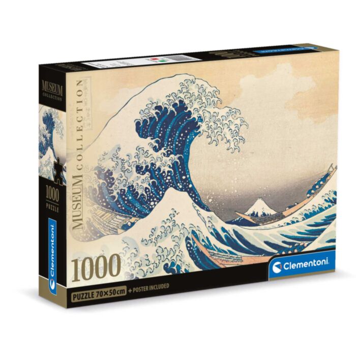 Clementoni Παζλ Museum Collection Hokusai: Το Μεγάλο Κύμα 1000 τμχ - Compact Box