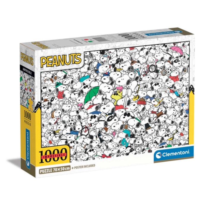 Clementoni Puzzle Impossible Peanuts 1000 pcs - Compact Box