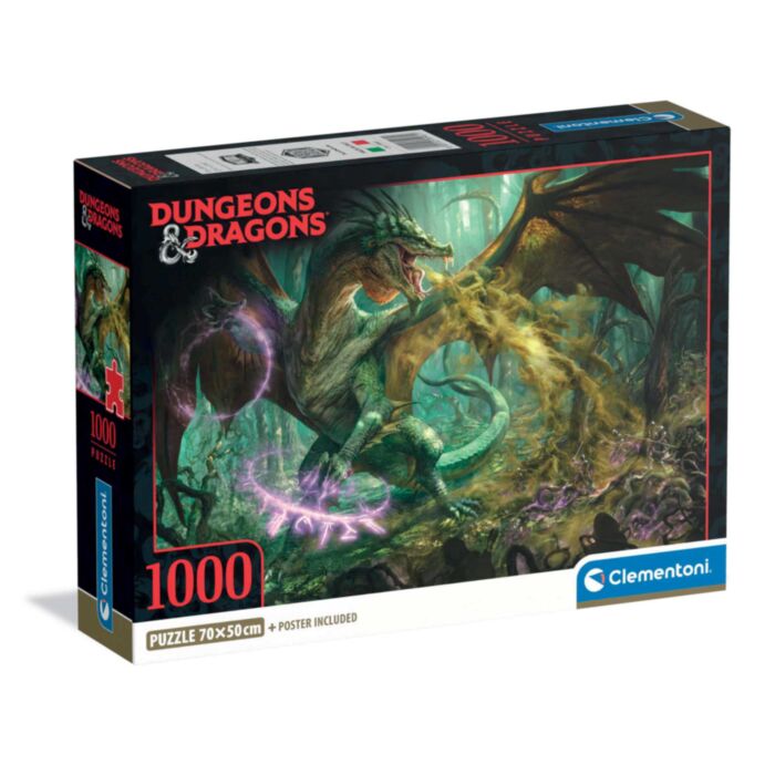 Clementoni Puzzle High Quality Collection Dungeons & Dragons 1000 pcs - Compact Box