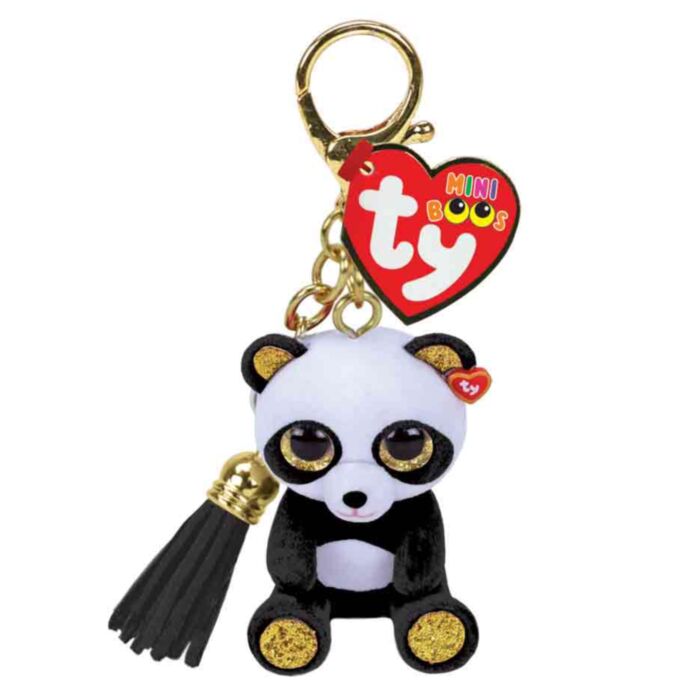 TY Mini Boos Clip Chi Panda White And Black