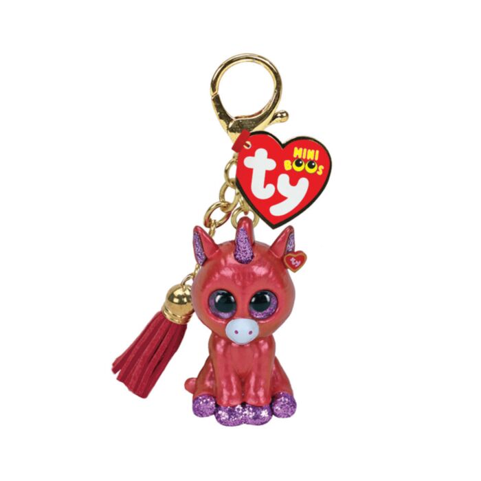 TY Mini Boos Clip Sunset Unicorn Pink And Purple