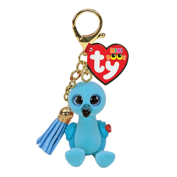 TY Mini Boos Clip William Flamingo Light blue