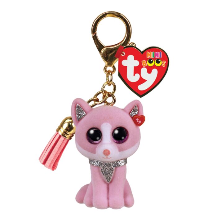 TY Mini Boos Clip Fiona Kitty Pink