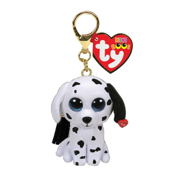 TY Mini Boos Clip Fetch Dalmatian Dog White And Black