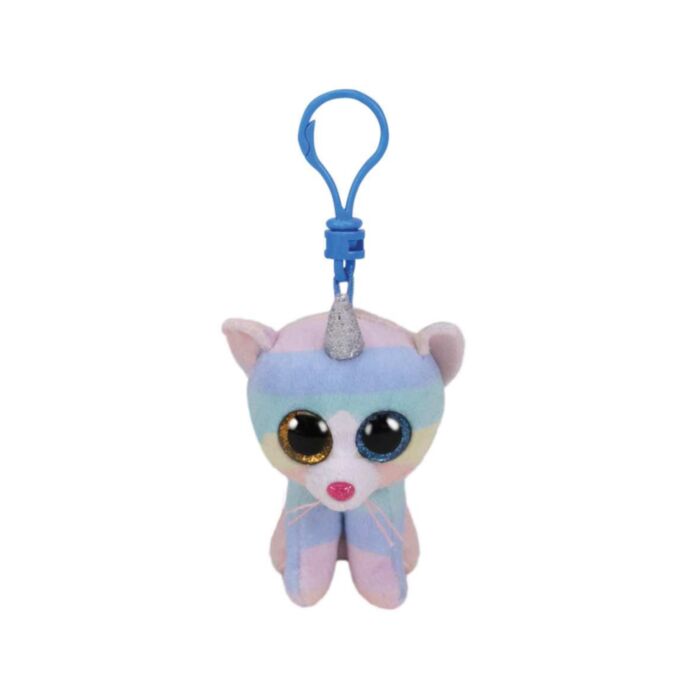 TY Beanie Boos Heather Plush Clip Unicorn Kitten Multicolor 8.5cm