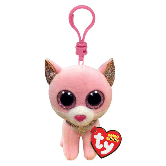 TY Beanie Boos Fiona Plush Clip Kitty Pink 8.5cm