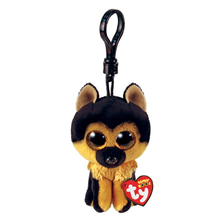 TY Beanie Boos Spirit Plush Clip German Shepherd Dog Brown And Black 8.5cm