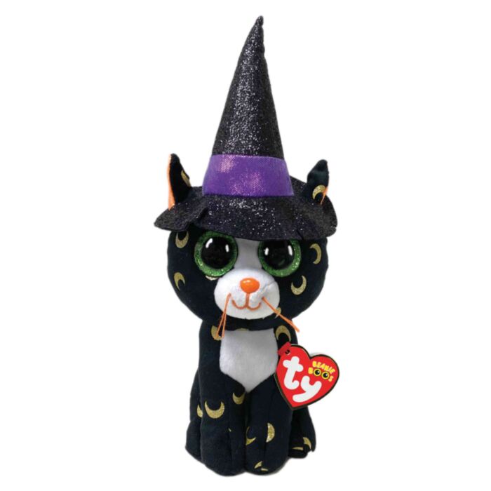 TY Beanie Boos Pandora Χνουδωτό Γατούλα Με Καπέλο Halloween Μαύρο 15εκ